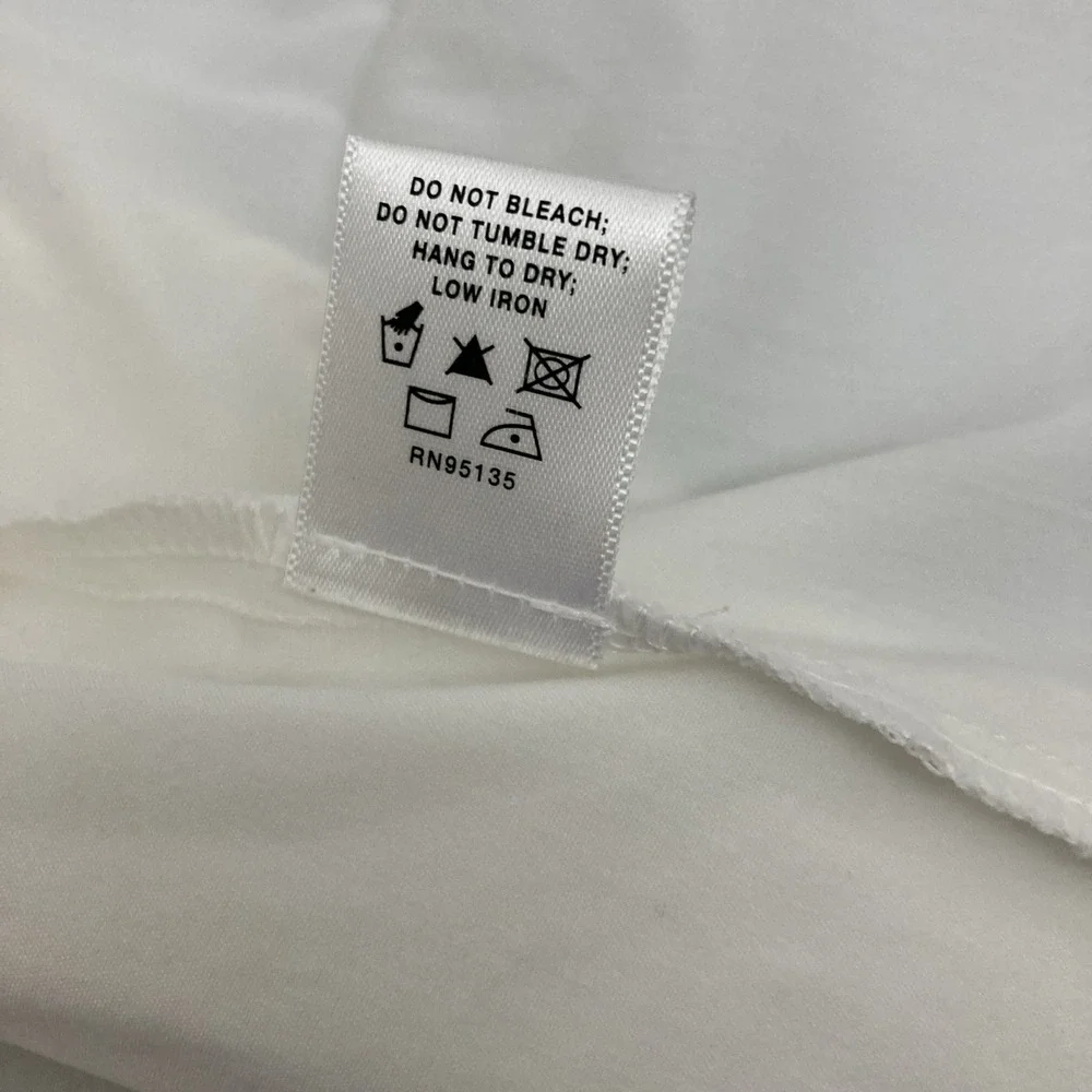 Lafayette‎ 148 White Long Sleeve Button-Up w/Pink Accents on Yoke & Wrist - SZ 8 - Picture 9 of 11
